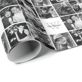 Papel De Presente Colagem feita sob encomenda da foto de família