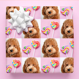 Papel De Presente Colagem Moderna de Fotos Personalizadas Fofas para
