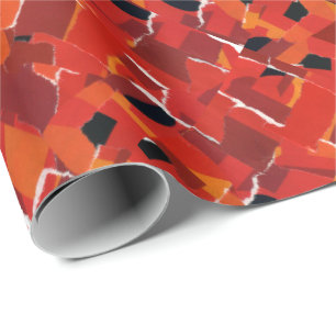 Papel De Presente Colagem Mosaico Falso Quente