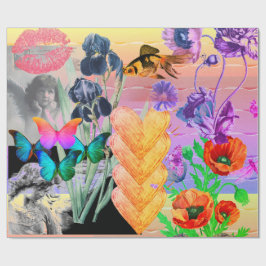 Papel De Presente COLAGEM ORIGINAL DO PAPEL DE EMBALAGEM DO dia de o