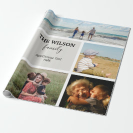 Papel De Presente Colagem Personalizada 6 Memórias da Família de Fot