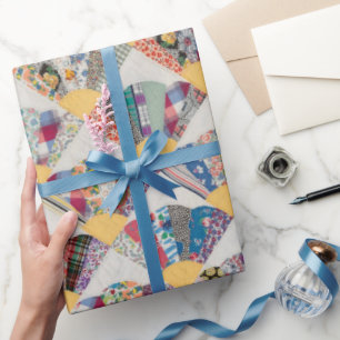 Papel De Presente Colcha com ventilador amarelo 