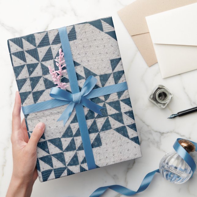 Papel De Presente Colcha das Ondas do Oceano (Presentear)