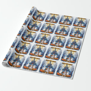Papel De Presente Coleção Assustadora e Fofa de Halloween