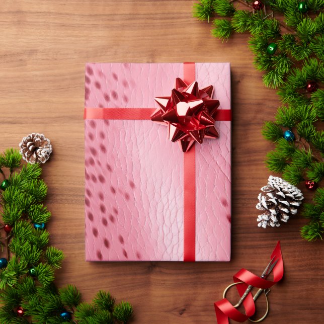 Papel De Presente Coleção Cor-de-Rosa Rosa Colada (Presente de Natal)