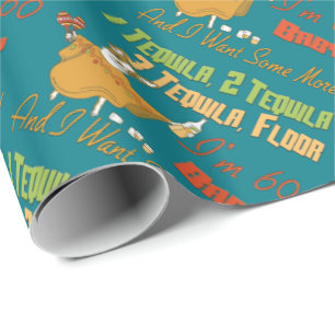 Papel De Presente Coleção da festa de aniversário do Tequila 60th
