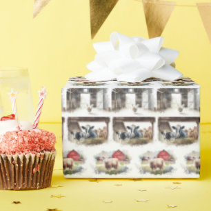 Papel De Presente Coleção de Animais da Exploração Aquícola