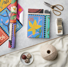 Papel De Presente Coleção de Carimbos Aleatórios Falso Masterícula