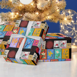 Papel De Presente Coleção de Carimbos Aleatórios Falso Masterícula