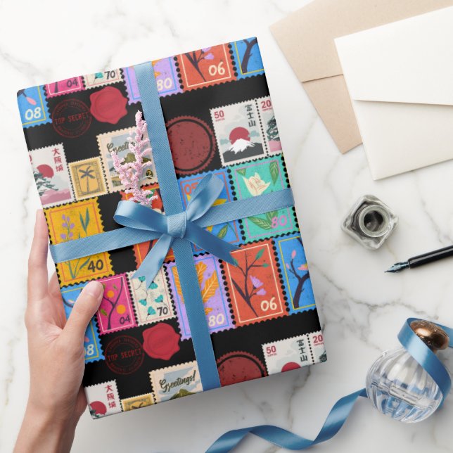 Papel De Presente Coleção de Carimbos Aleatórios Falso Masterícula (Presentear)