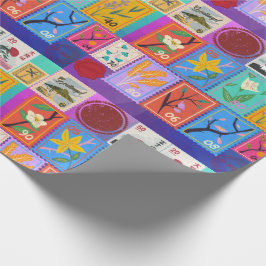 Papel De Presente Coleção de Carimbos Aleatórios Falso Masterícula