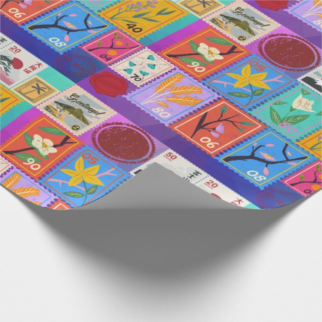 Papel De Presente Coleção de Carimbos Aleatórios Falso Masterícula (Ponta)