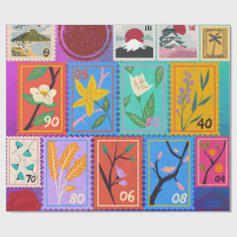 Papel De Presente Coleção de Carimbos Aleatórios Falso Masterícula