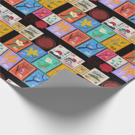 Papel De Presente Coleção de Carimbos Aleatórios Falso Masterícula