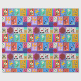 Papel De Presente Coleção de Carimbos Aleatórios Falso Masterícula