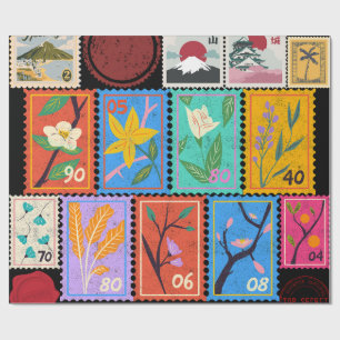 Papel De Presente Coleção de Carimbos Aleatórios Falso Masterícula