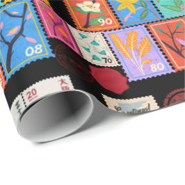 Papel De Presente Coleção de Carimbos Aleatórios Falso Masterícula