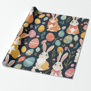 Papel De Presente Coleção de Coelhinhos de páscoa
