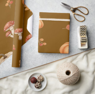 Papel De Presente Coleção de Design de Outono Elegante Jardim de Abó