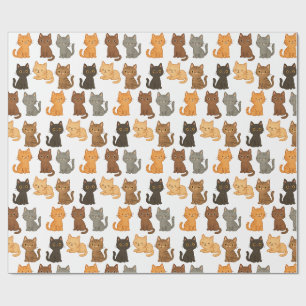 Papel De Presente Coleção de Gatinhos Divertidos