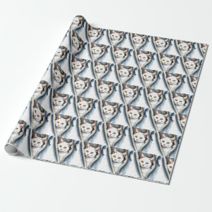 Papel De Presente Coleção de Gatos de Linda Mola Moderna e Bonita