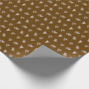 Papel De Presente Coleção de Natal   Cedar Cognac, Cream, Verde