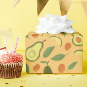 Papel De Presente Coleção de padrões da cesta de fruta - Avocado