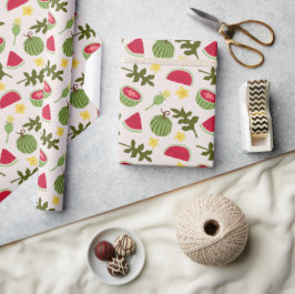 Papel De Presente Coleção de padrões da fruta - Melancia