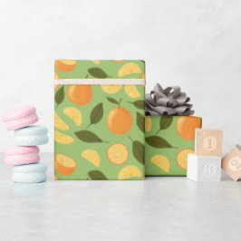 Papel De Presente Coleção de padrões do cesto de frutas - Laranjas