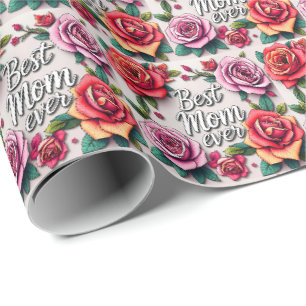 Papel De Presente Coleção de Presentes de Luxo Floral Moderna