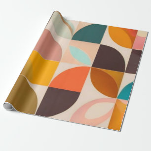 Papel De Presente Coleção de quadrados de Abstrato de Tendência Retr