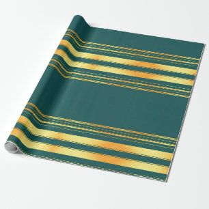Papel De Presente Coleção de Textura Dourada de Luxo Verde Moderno
