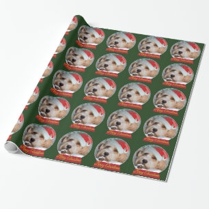 Papel De Presente Coleção doce do papai noel de Terrier tibetano