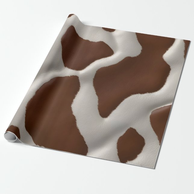 Papel De Presente Coleção Elegante Luxuosa de Couro de Vaca Falso (Desenrolado)