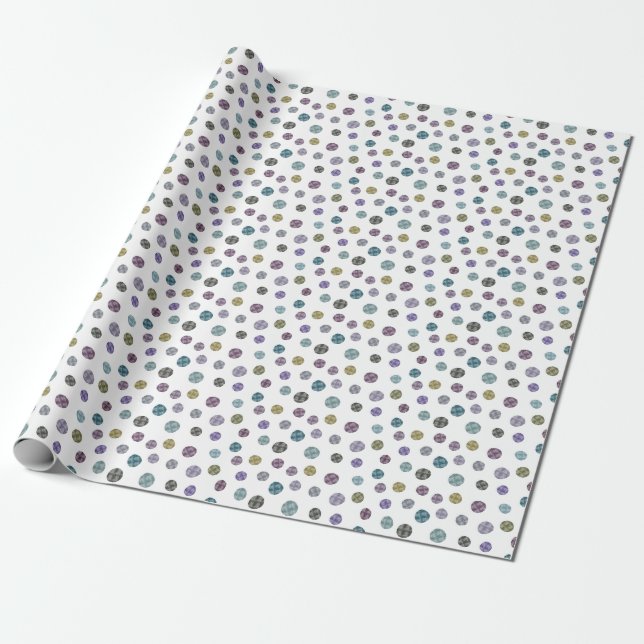 Papel De Presente Coleção Jennifer Aquarela Pequenos Pontos (Desenrolado)
