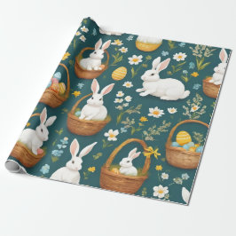 Papel De Presente Coleção Moderna de Bunny Páscoa