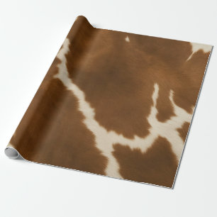 Papel De Presente Coleção Moderna de Couros de Vaca Erva