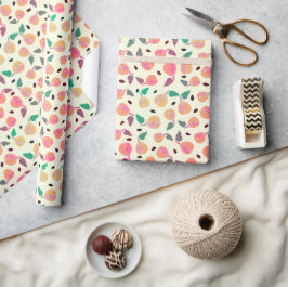 Papel De Presente Coleção Pérolas Douradas Rosa