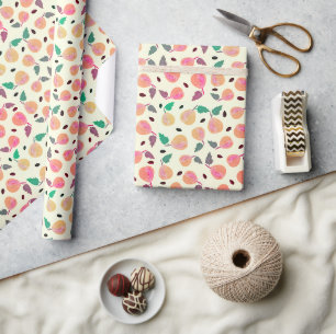 Papel De Presente Coleção Pérolas Douradas Rosa