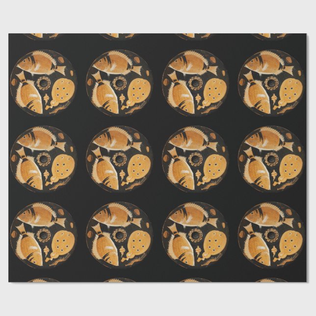 PAPEL DE PRESENTE COLEÇÃO POMPEII/PESCAS,OCEANO - CENA DE VIDA MARÍT (Aberto)