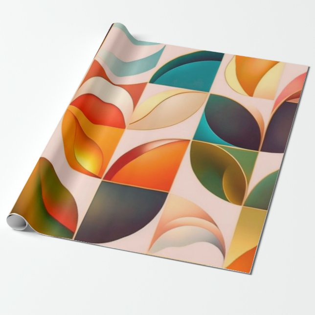 Papel De Presente Coleção Popular de Pares de Abstrato (Desenrolado)