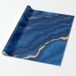 Papel De Presente Coleção Real Dourada de Marble Moderna