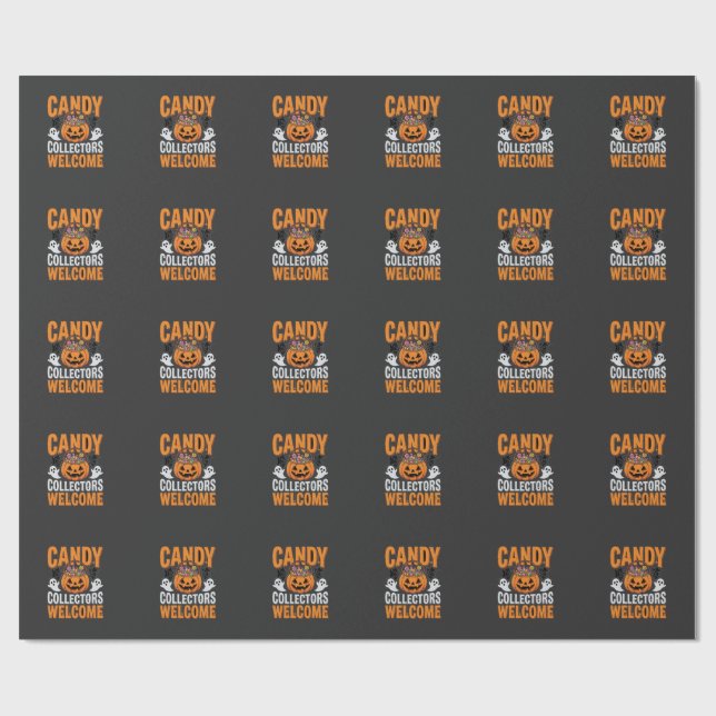 Papel De Presente Colecionadores de Doces Bem-vindo Halloween Abóbor (Aberto)
