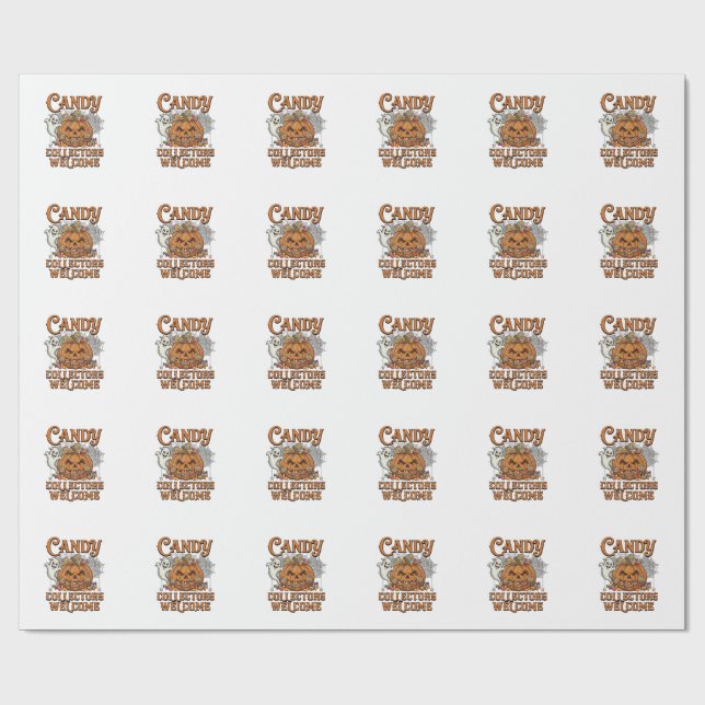 Papel De Presente Colecionadores de Doces Bem-vindos Abóbora Fantasm (Aberto)