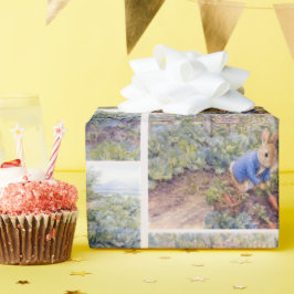 Papel De Presente Coleta Clássica de Cenouras por Coelhos