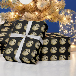 Papel De Presente Colheita De Halloween Completo De Lua E De Voo Not