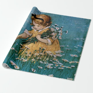 Papel De Presente Colhendo Margaridas por Jessie Willcox Smith