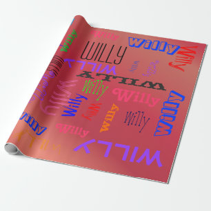 Papel De Presente Collage Apple Red