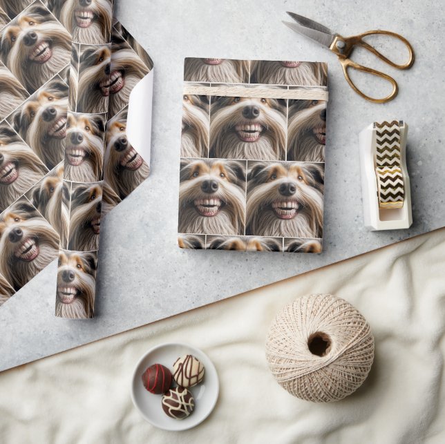 Papel De Presente Collie com um dente (Artesanato)