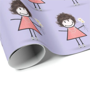 Papel De Presente Coloque a figura nos tênis em roxo